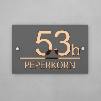 Custom House Number Plate | Personalized Modern or Classic Door Name Plaque | Acrylic & Metallic Finishes