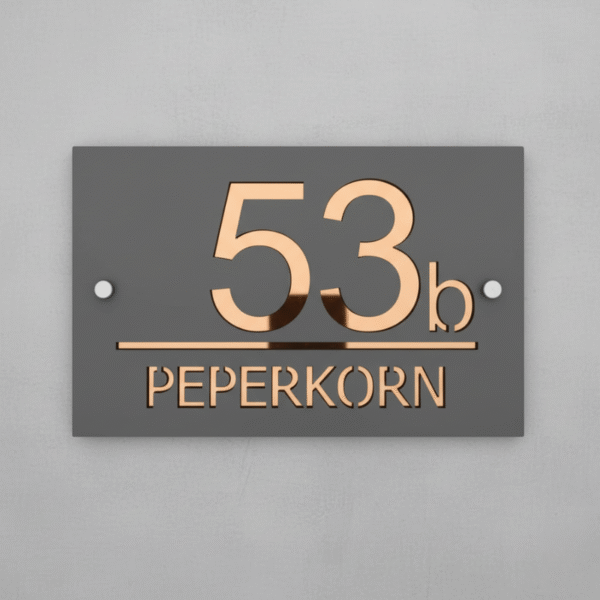 Custom House Number Plate | Personalized Modern or Classic Door Name Plaque | Acrylic & Metallic Finishes