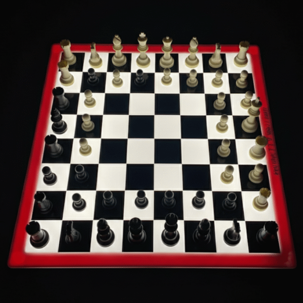 Illuminated LED Chess Set | Modern Light-Up Chess Board with Full Piece Set | Unique Game Room Decor