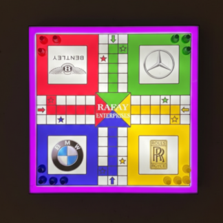 Giant LED Light-Up Ludo Game Board Wall Art | Neon Ludo Sign for Game Rooms & Mancaves