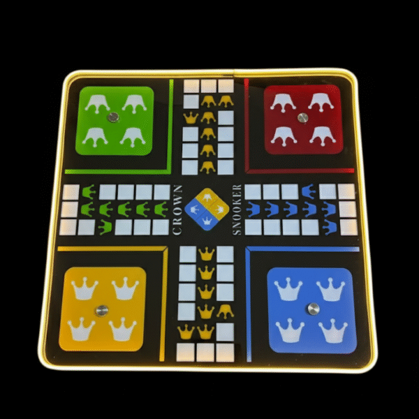 LED Crown Snooker Ludo Game Board Wall Art | Illuminated Acrylic Snooker-Themed Ludo Sign